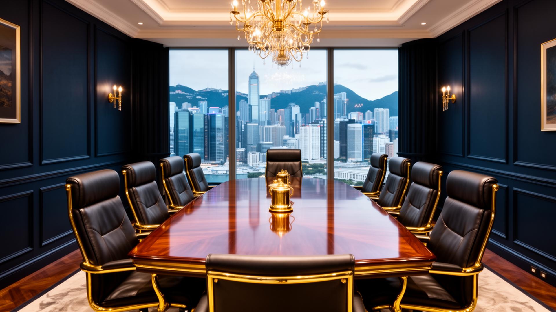 Executive boardroom meeting space